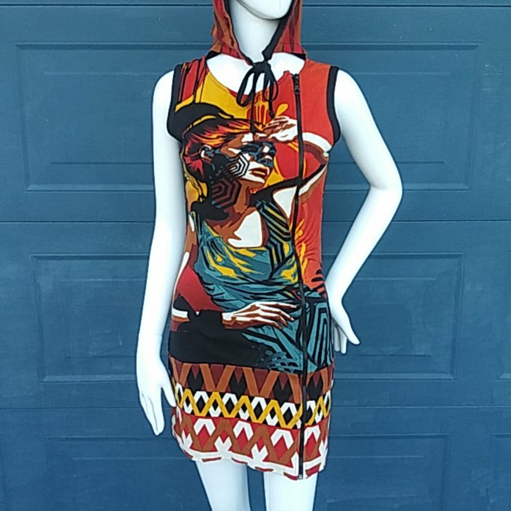Animated Closet NY Boldly Patterned Designer Dress